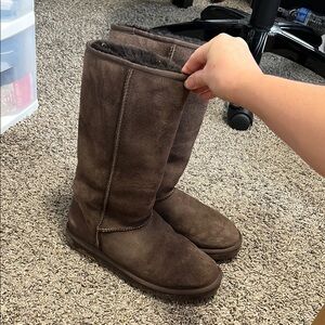 UGG Dark Brown Suede Boots